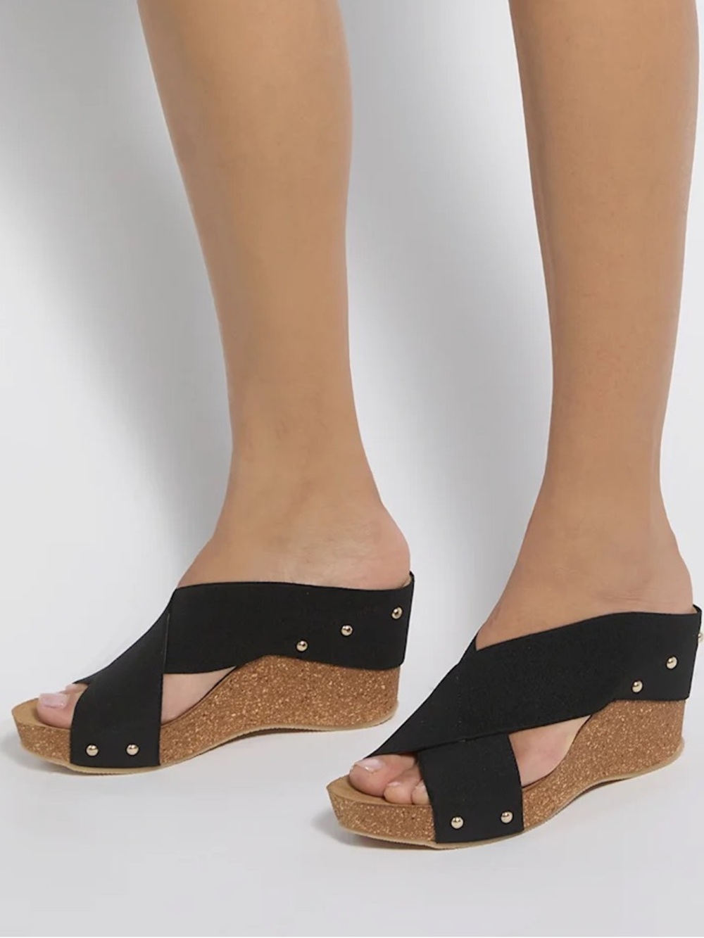 Madden Girl Nautic cork wedge platform sandals Y2K style crisscross straps 8.5